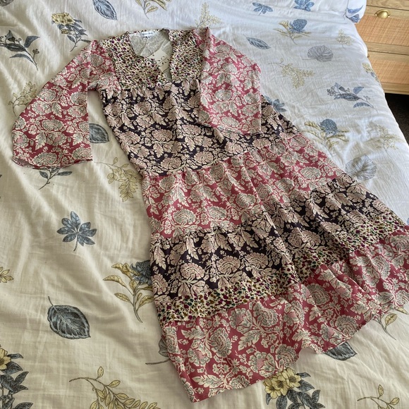 Verge Girl floral maxi dress in pink & purple - Picture 4 of 7